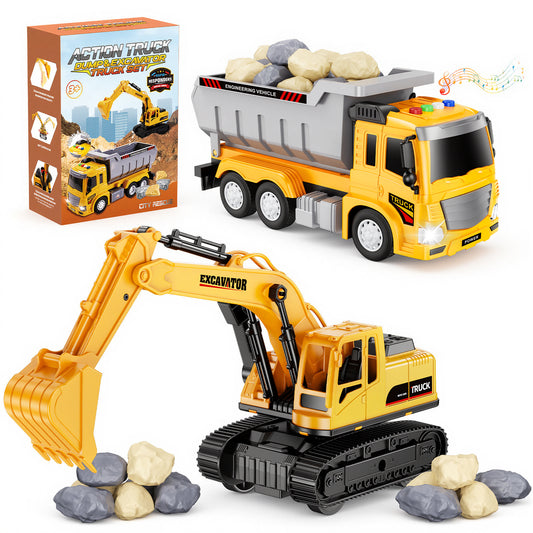 Excavator & Dump Truck Set