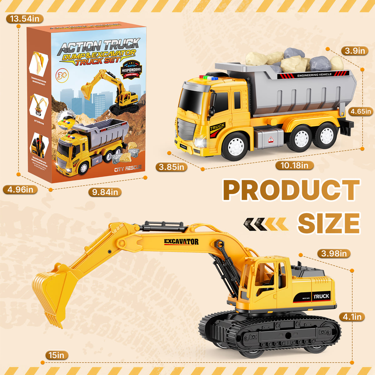 Excavator & Dump Truck Set